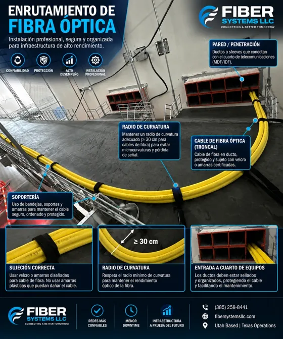 Fiber routing: pathways, supports and bends