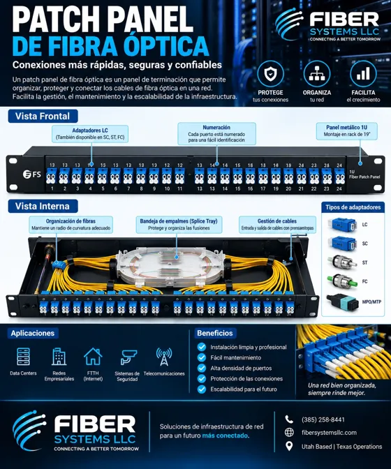 Fiber patch panels: accessible, identified connections