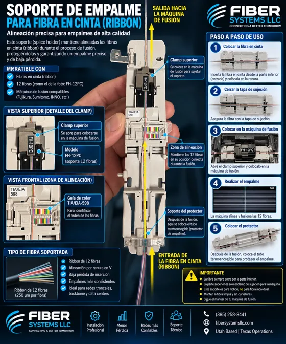Ribbon preparation and holders for mass fusion splicing