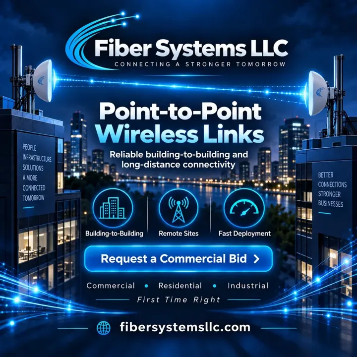 Point-to-point wireless links for building-to-building and remote site connectivity